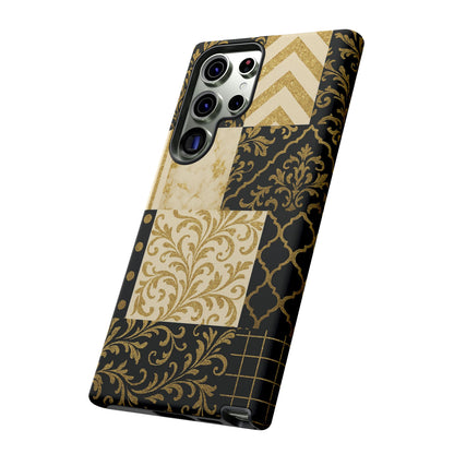 Phone Case, Luxury Black and Gold Festive Design for Christmas Gift, Holiday Decor, Tough Cases, Winter Celebration, Elegant iPhone Cover
