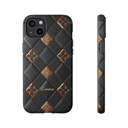 Phone Cases - Luxury Checkers Pattern Tough Cases for iPhone and Samsung Galaxy