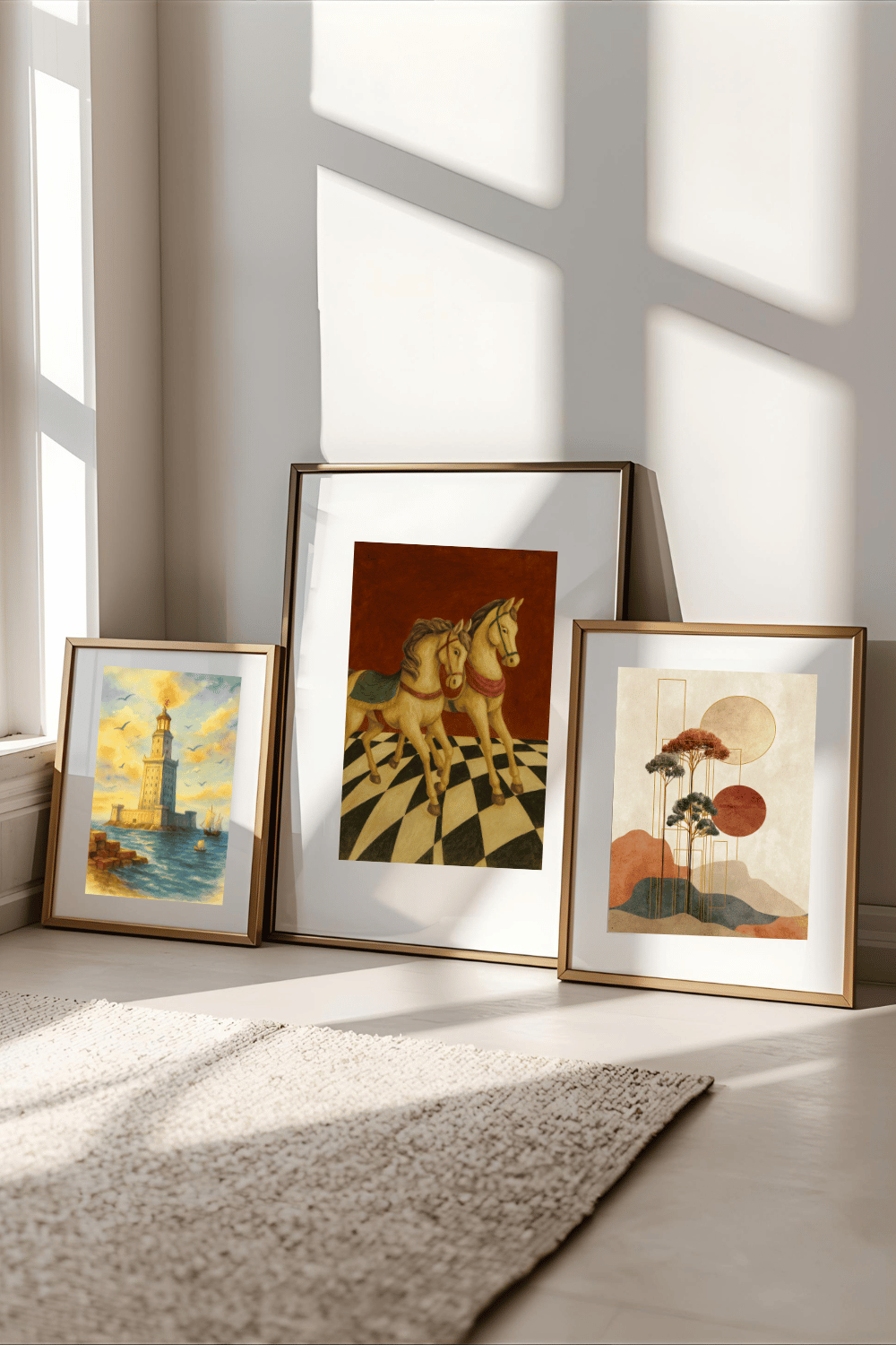 Lighthouse of Alexandria Watercolor Print: Pharos Wall Art