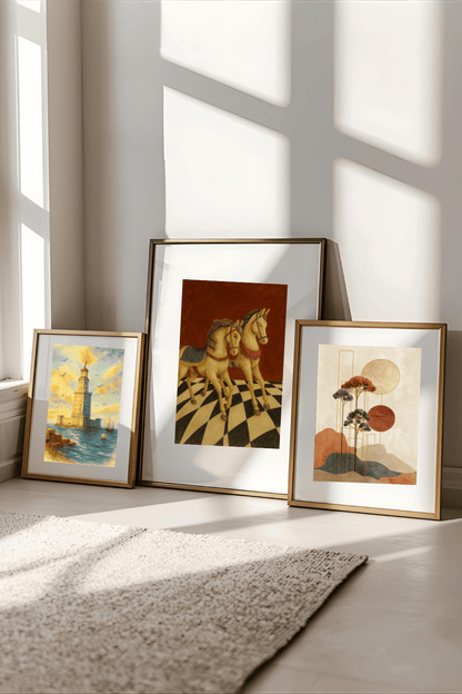 Lighthouse of Alexandria Watercolor Print: Pharos Wall Art