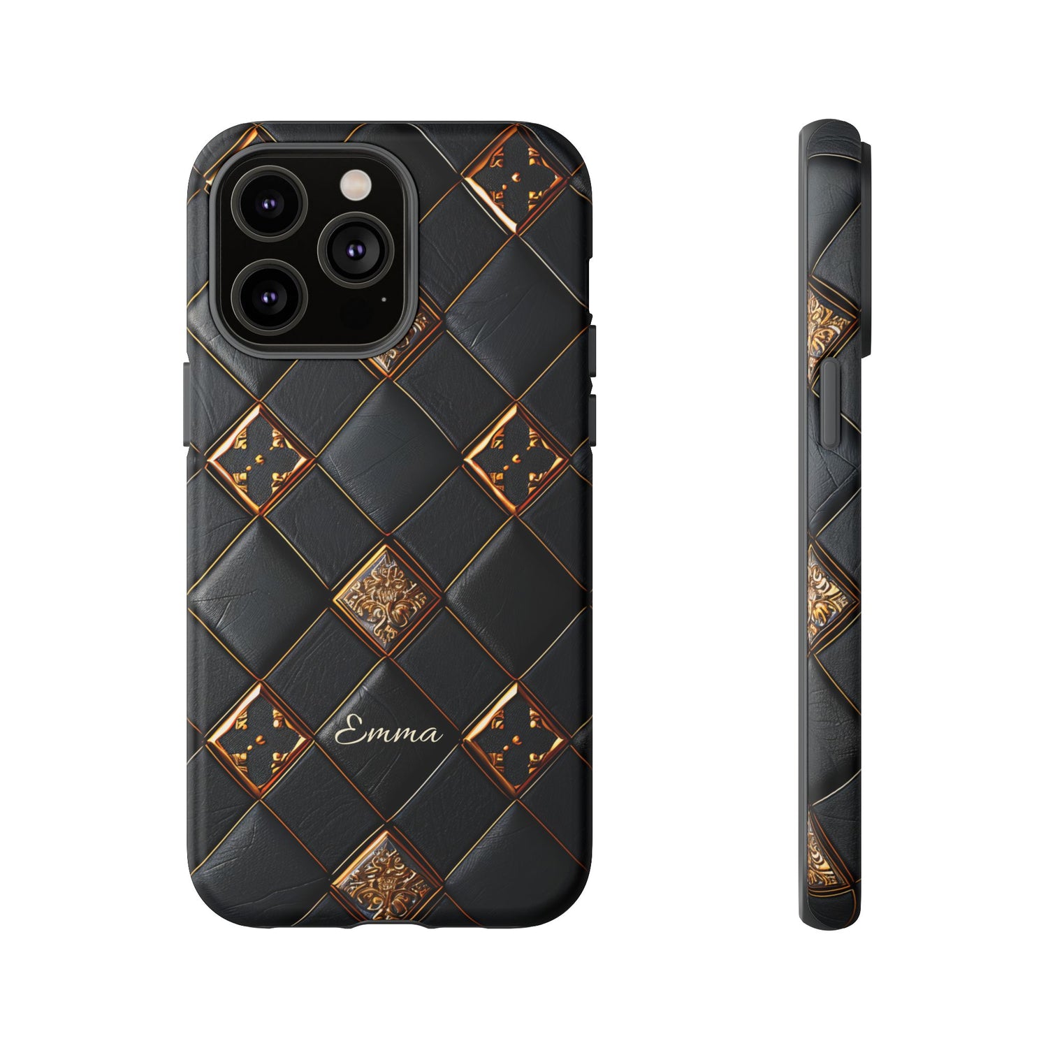 Phone Cases - Luxury Checkers Pattern Tough Cases for iPhone and Samsung Galaxy