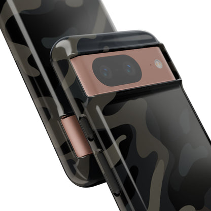 Black Camouflage Phone Case for iPhone, Samsung and Google Pixel