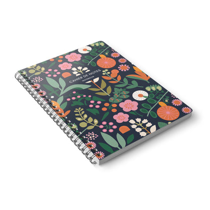 Vibrant Floral Notebook | Cahier de Notes | A5 Spiral Bound Journal for Writing &amp; Planning | Modern Botanical Stationery Gift