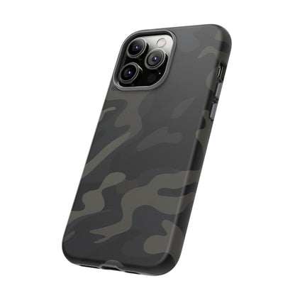 Black Camouflage Phone Case for iPhone, Samsung and Google Pixel
