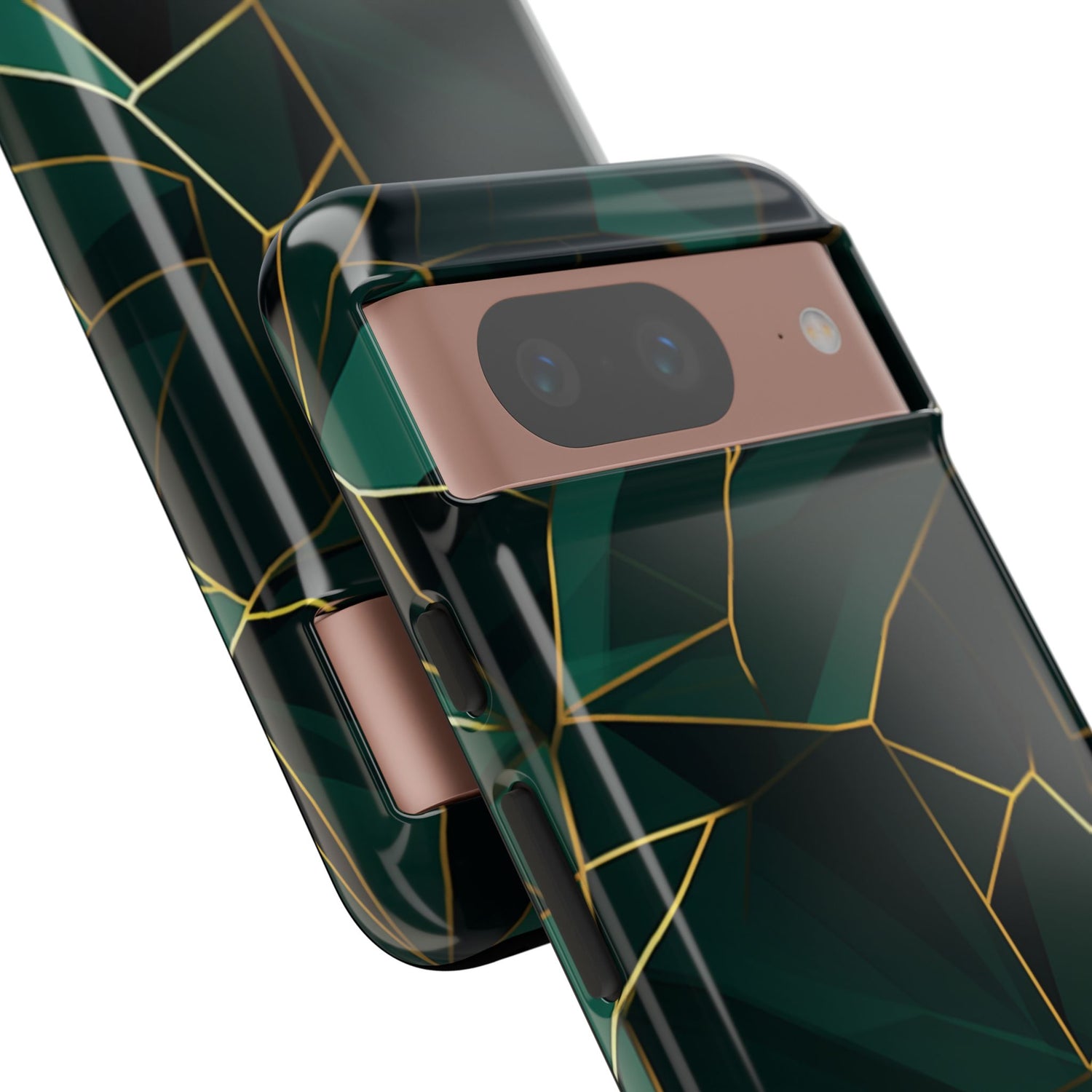 Emerald Veil - Geometric Luxe Phone Case