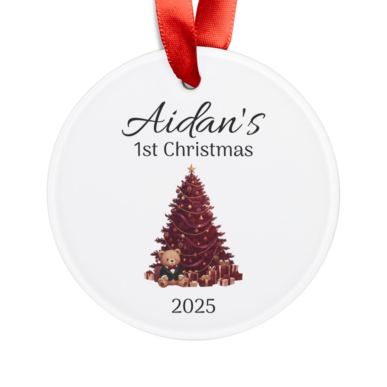 Personalized Christmas Ornament - Keepsake Decoration for Christmas Tree Decoration Round One size