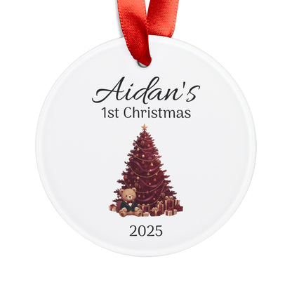 Personalized Christmas Ornament - Keepsake Decoration for Christmas Tree Decoration Round One size