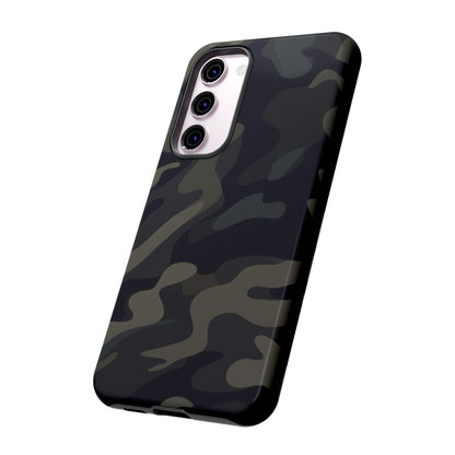Black Camouflage Phone Case for iPhone, Samsung and Google Pixel