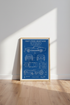 1967 Ford Mustang GT500 Blueprint Art | Shelby Muscle Car Poster | Garage Decor
