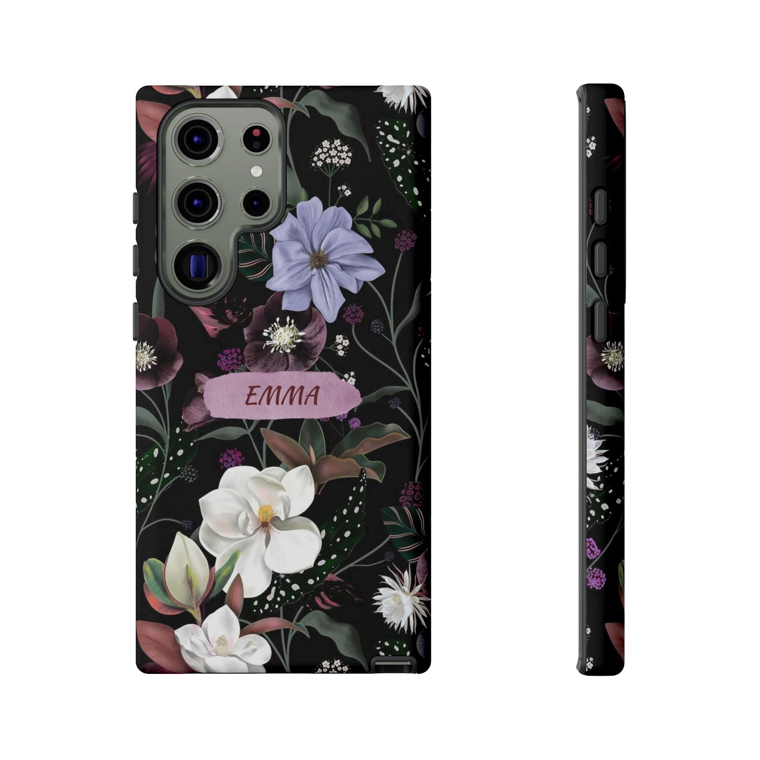 Phone Cases, Personalised Floral Pattern Ultra Plus Pro Cover, iPhone 16, 15, 14, 13+, Samsung Galaxy S23, S22, Custom Case