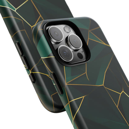 Emerald Veil - Geometric Luxe Phone Case