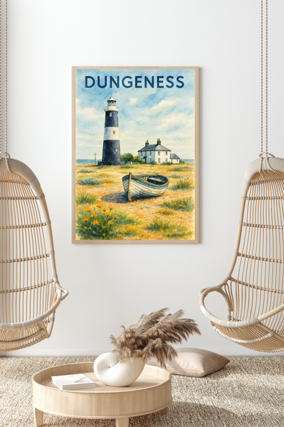 Dungeness Shores: Watercolor Beach Landscape