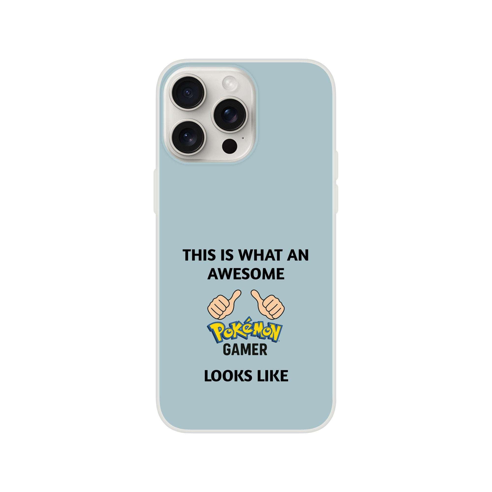 Awesome Pokémon Gamer iPhone Case - Cute &amp; Funny Flexi Case iPhone 15 Pro Max