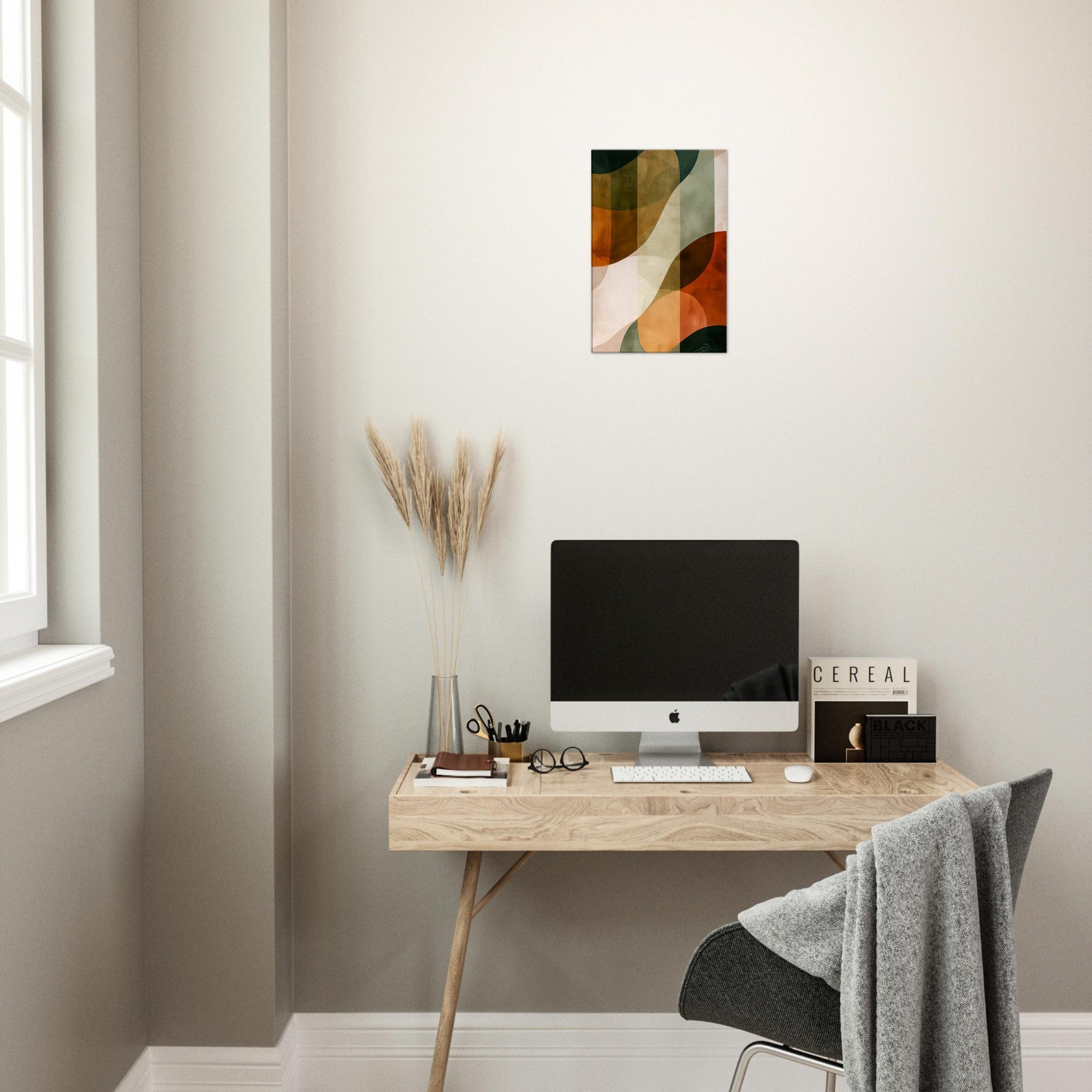 Autumn Currents – Abstract Earth Tone Flow Canvas Art