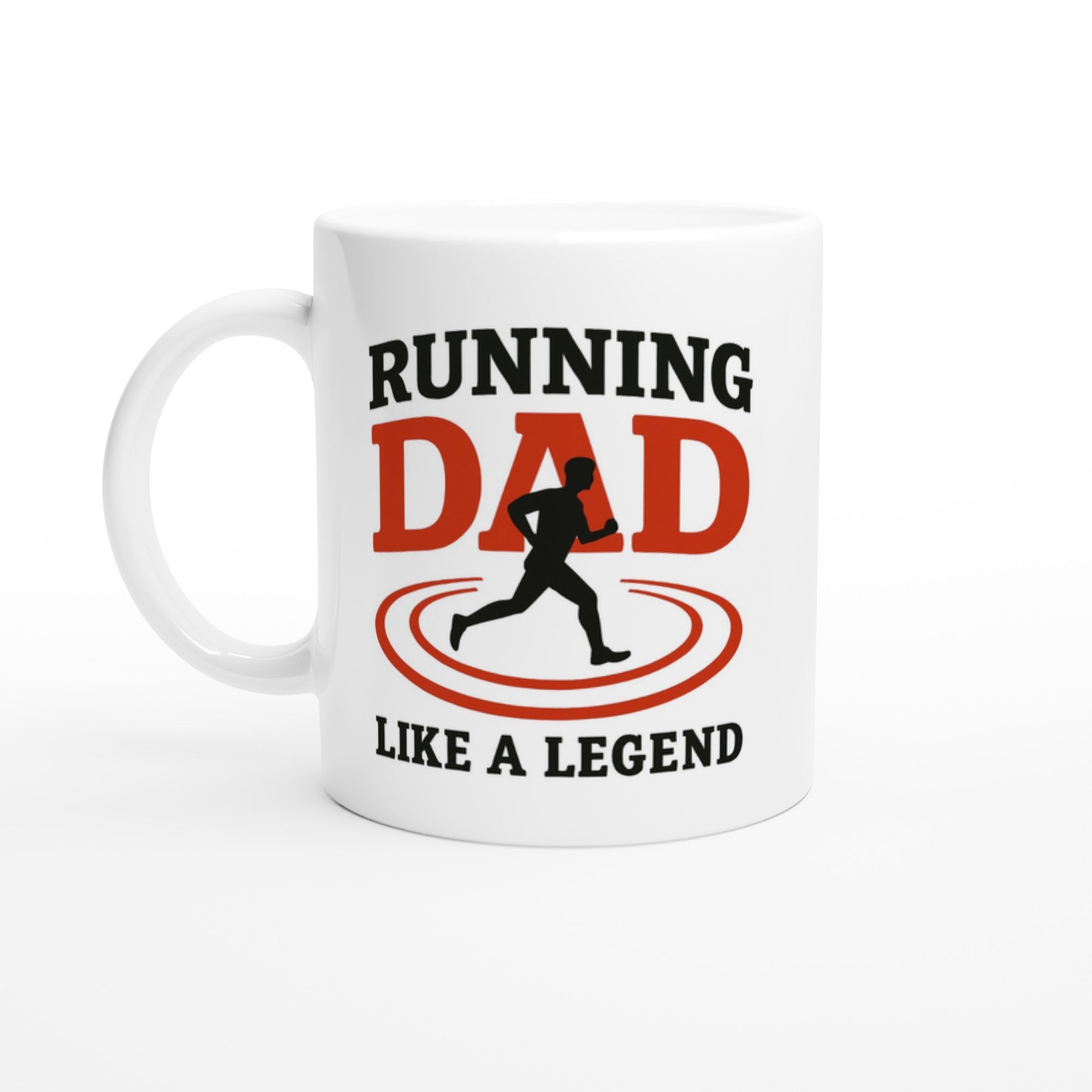 Running Dad Mug - Like a Legend | 11oz Gift for Marathon Runners Ceramic White