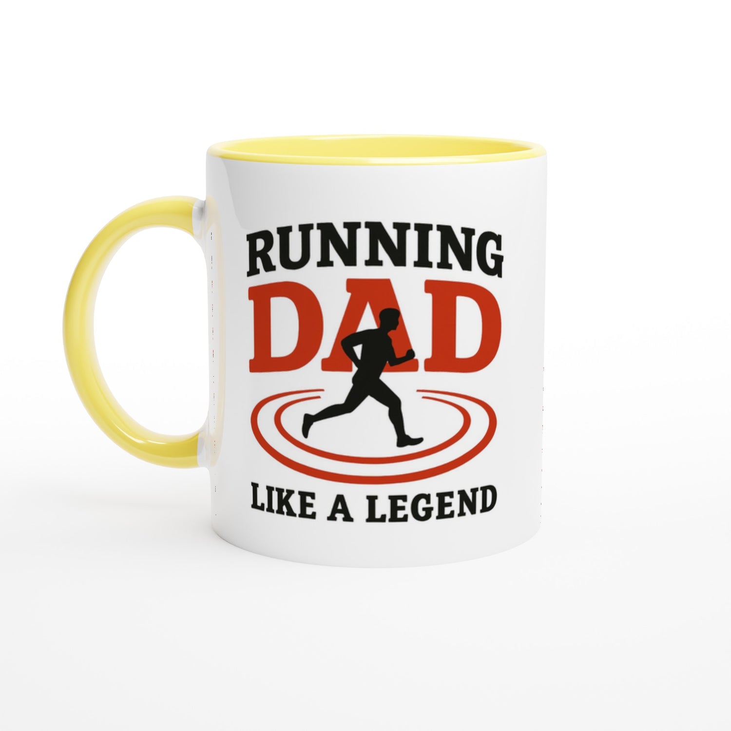 Running Dad Mug - Like a Legend | 11oz Gift for Marathon Runners Ceramic Yellow