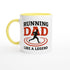 Running Dad Mug - Like a Legend | 11oz Gift for Marathon Runners Ceramic Yellow