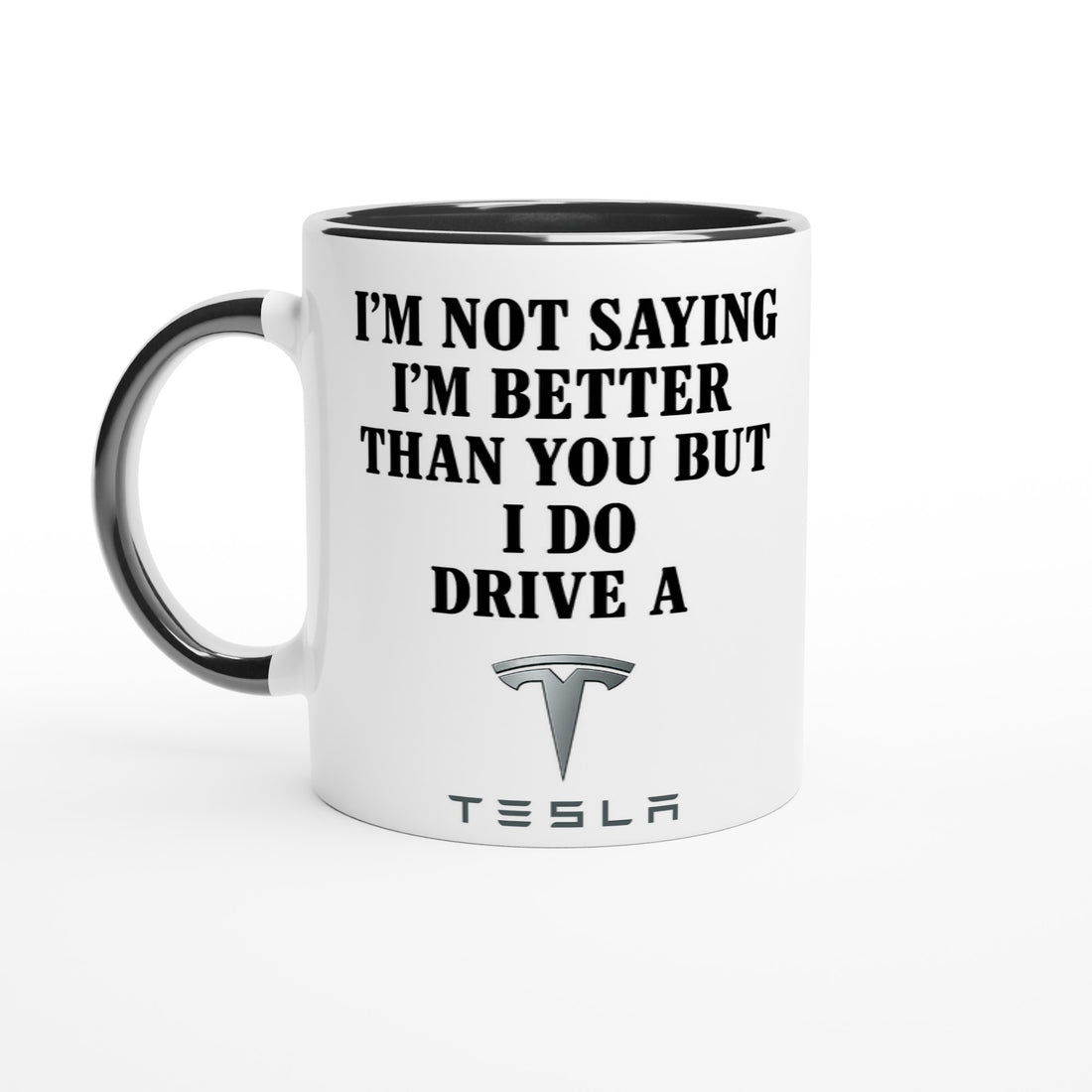Personalized Tesla Mug - Custom Car Lover Gift - 11oz Ceramic Coffee Cup