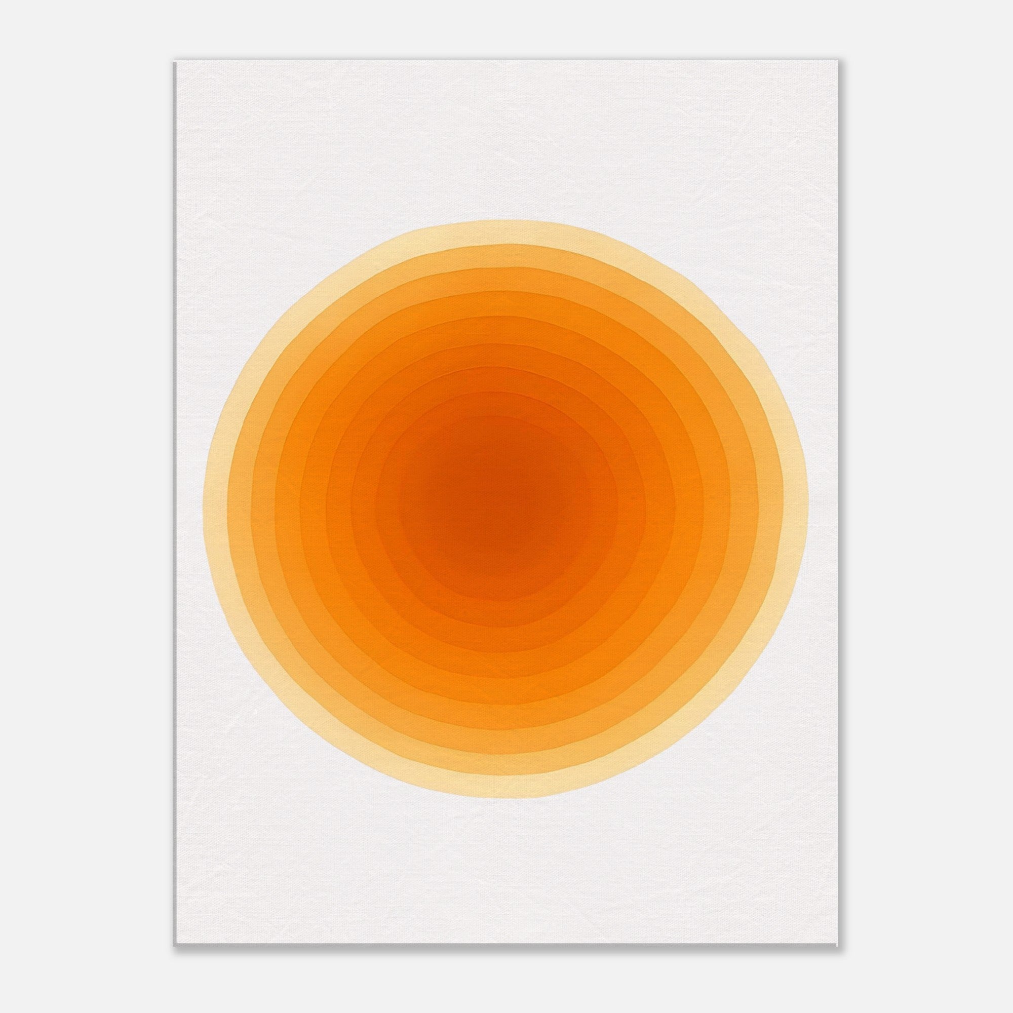 Solar Bloom - Radiant Orange Canvas - Abstract Watercolor Spiral Art Print - Slim Canvas - Wall Art 60x80 cm 24x32″