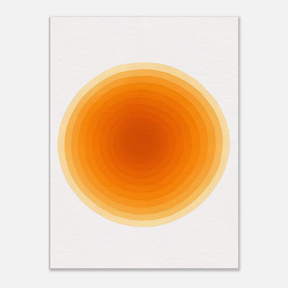 Solar Bloom - Radiant Orange Canvas - Abstract Watercolor Spiral Art Print - Slim Canvas - Wall Art 60x80 cm 24x32″