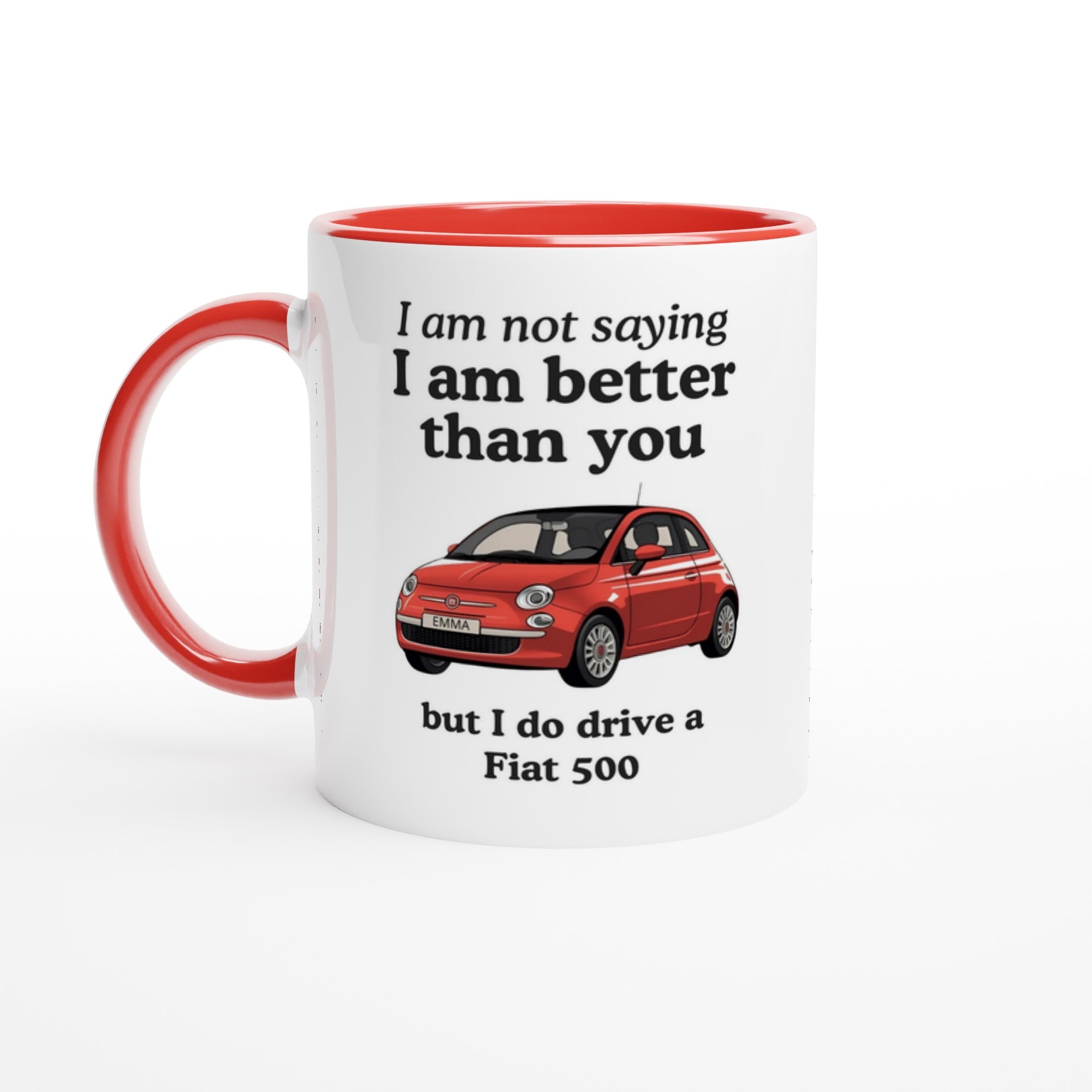 Funny Personalized Fiat 500 Owner Mug - Custom Name - Dishwasher &amp; Microwave Safe - Sassy Gift