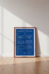 Corvette ZR1 Blueprint Wall Art | Car Enthusiast Gift | Garage Decor Supercar Poster