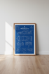 Maserati MCXtrema Blueprint Wall Art | Office Tech Decor | Racing Poster