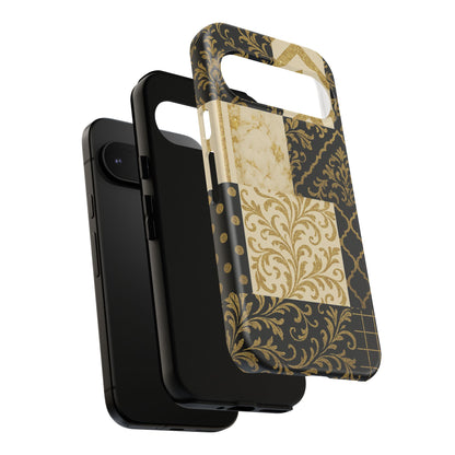 Phone Case, Luxury Black and Gold Festive Design for Christmas Gift, Holiday Decor, Tough Cases, Winter Celebration, Elegant iPhone Cover