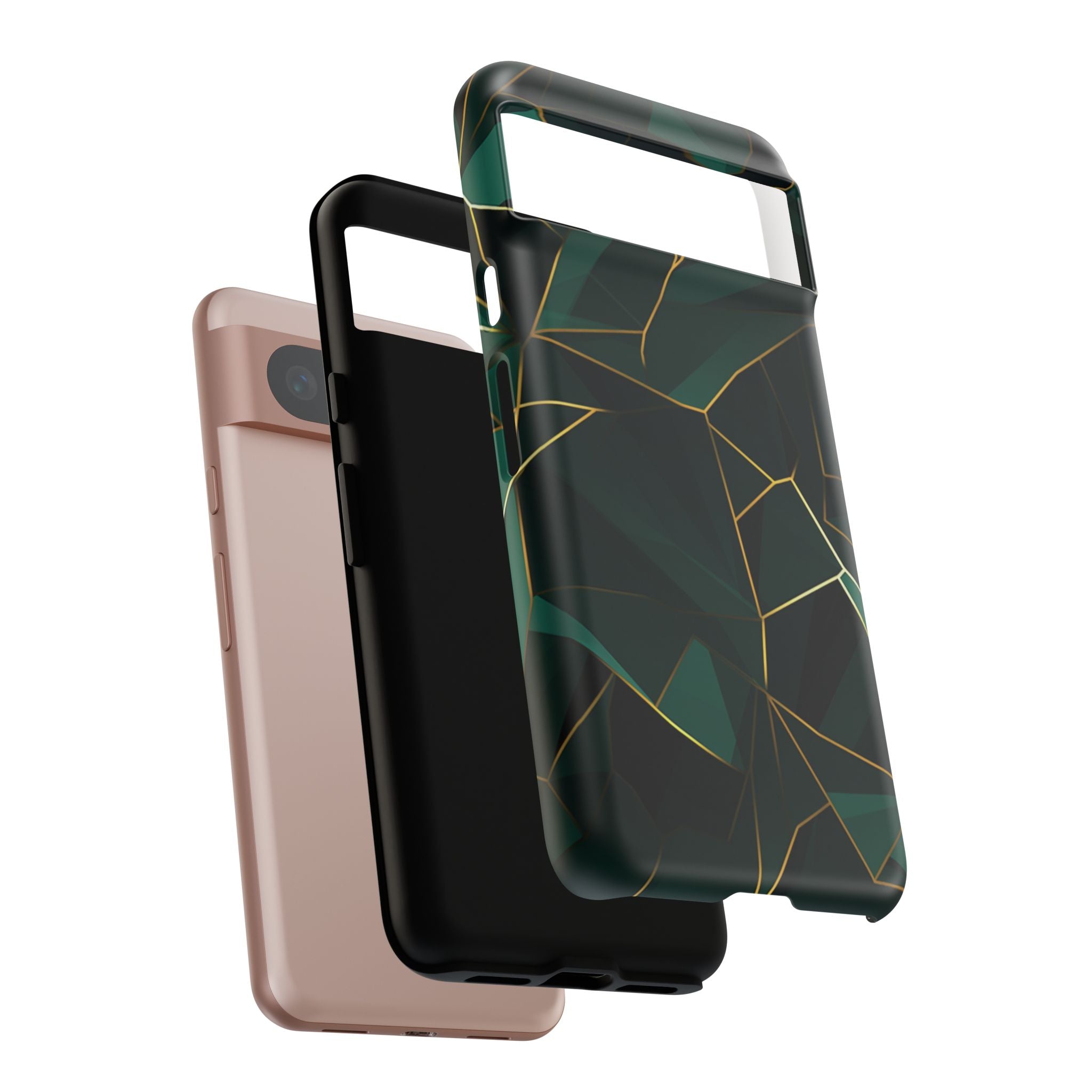 Emerald Veil - Geometric Luxe Phone Case