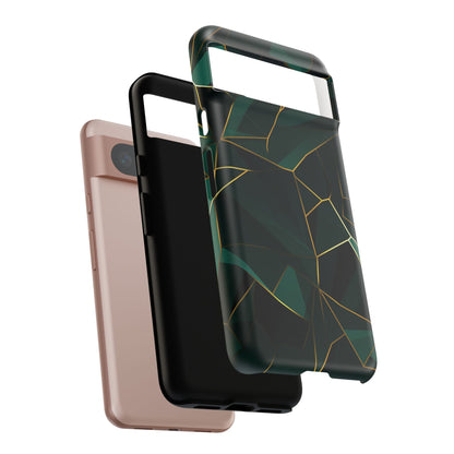 Emerald Veil - Geometric Luxe Phone Case