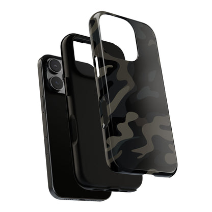 Black Camouflage Phone Case for iPhone, Samsung and Google Pixel
