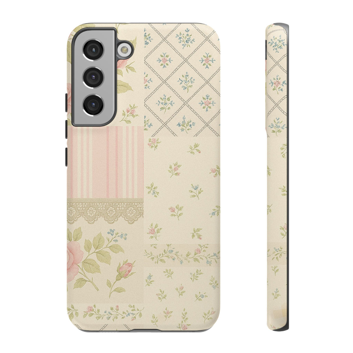 Floral Phone Case, Floral Tough Case, Protective Phone Case, Flower Case, Tough Phone Cover, Floral Tech Accessory Samsung Galaxy S22 Plus Matte