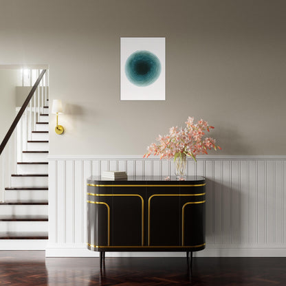 Deep Tranquility Canvas – Abstract Watercolor Spiral Art Print - Slim Canvas - Wall Art