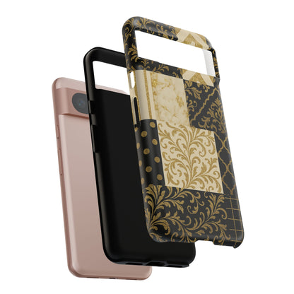 Phone Case, Luxury Black and Gold Festive Design for Christmas Gift, Holiday Decor, Tough Cases, Winter Celebration, Elegant iPhone Cover