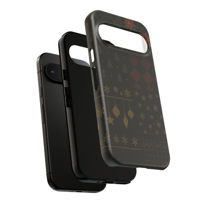 Black Luxury Phone Case for Christmas Festive Season - Tough design