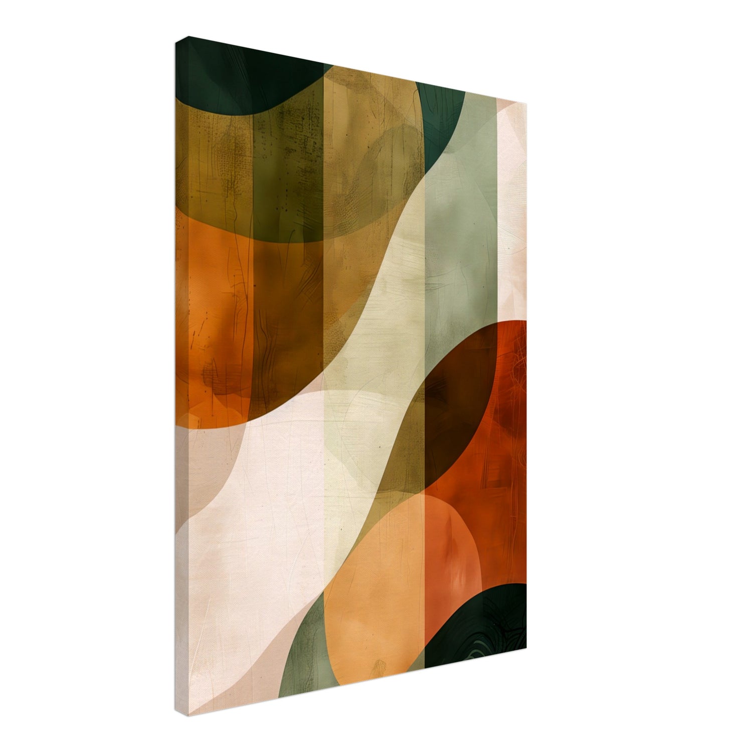 Autumn Currents – Abstract Earth Tone Flow Canvas Art 50x70 cm 20x28″