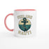 Feeling Nauti Mug - Ceramic Coffee Cup for Sailors & Sea Lovers - Nautical Gift Ceramic Pink