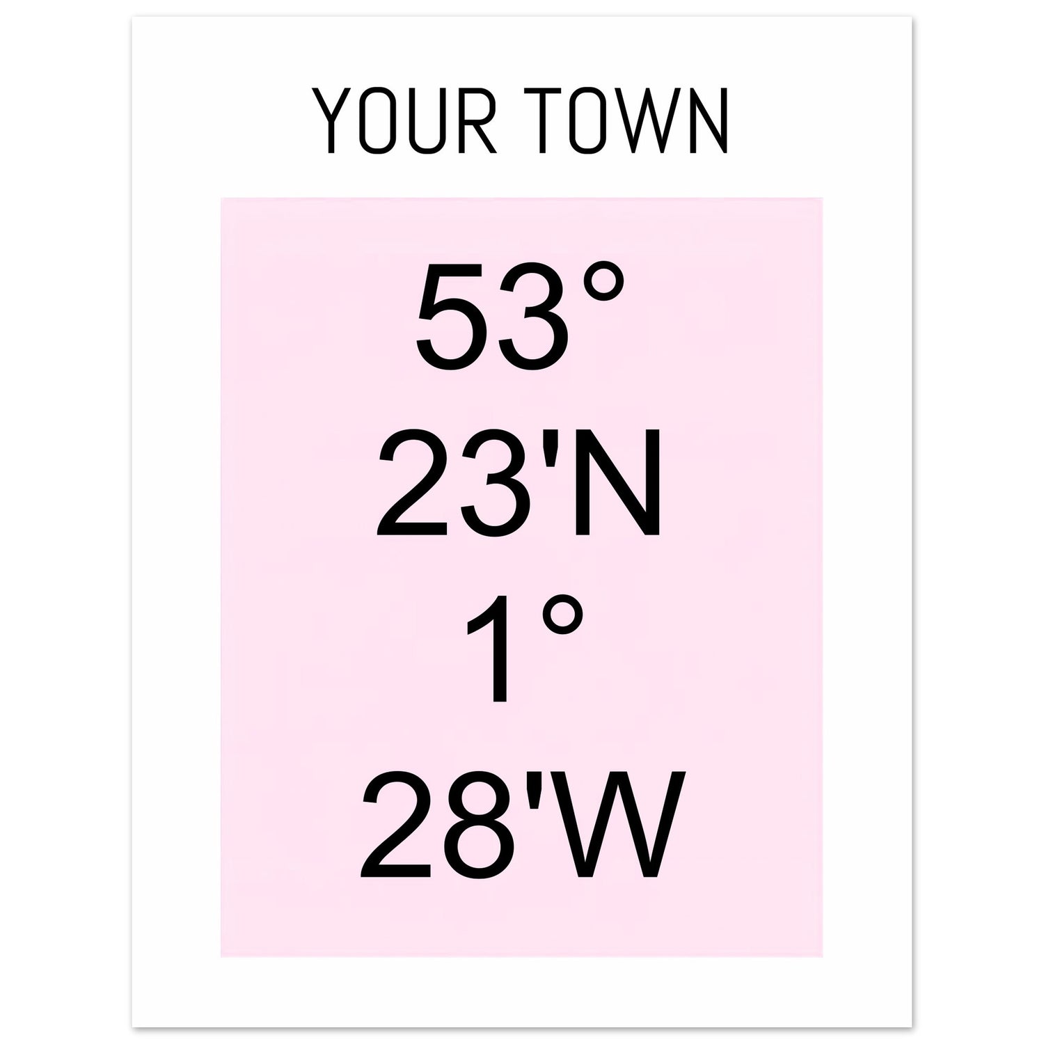 Personalized Map or Custom Location Coordinates Poster Print | Minimalist Unframed Wall Art Decor A3 A4 A5