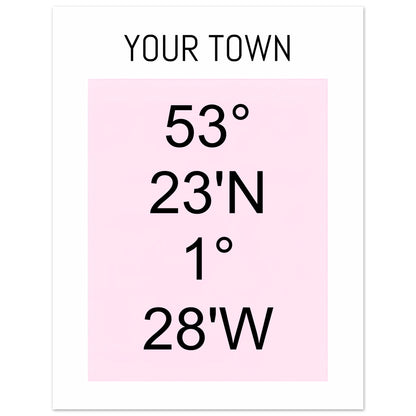 Personalized Map or Custom Location Coordinates Poster Print | Minimalist Unframed Wall Art Decor A3 A4 A5