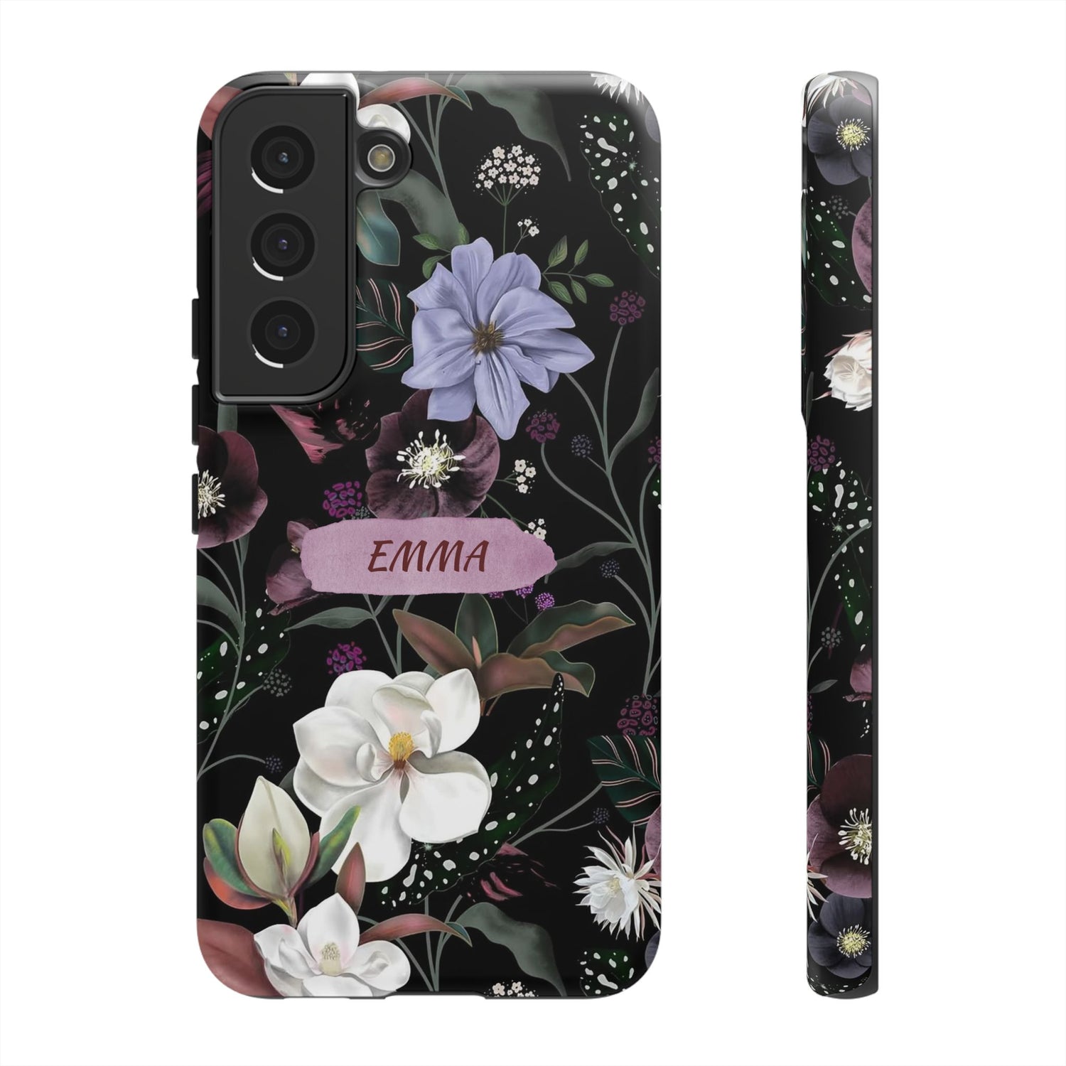 Phone Cases, Personalised Floral Pattern Ultra Plus Pro Cover, iPhone 16, 15, 14, 13+, Samsung Galaxy S23, S22, Custom Case