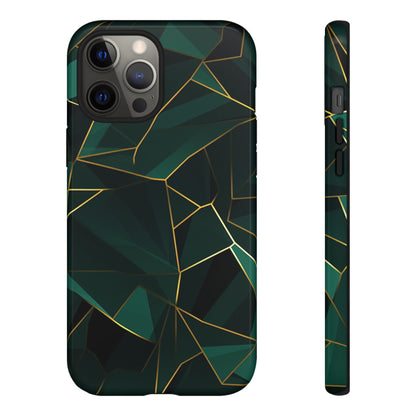 Emerald Veil - Geometric Luxe Phone Case iPhone 12 Pro Max Glossy