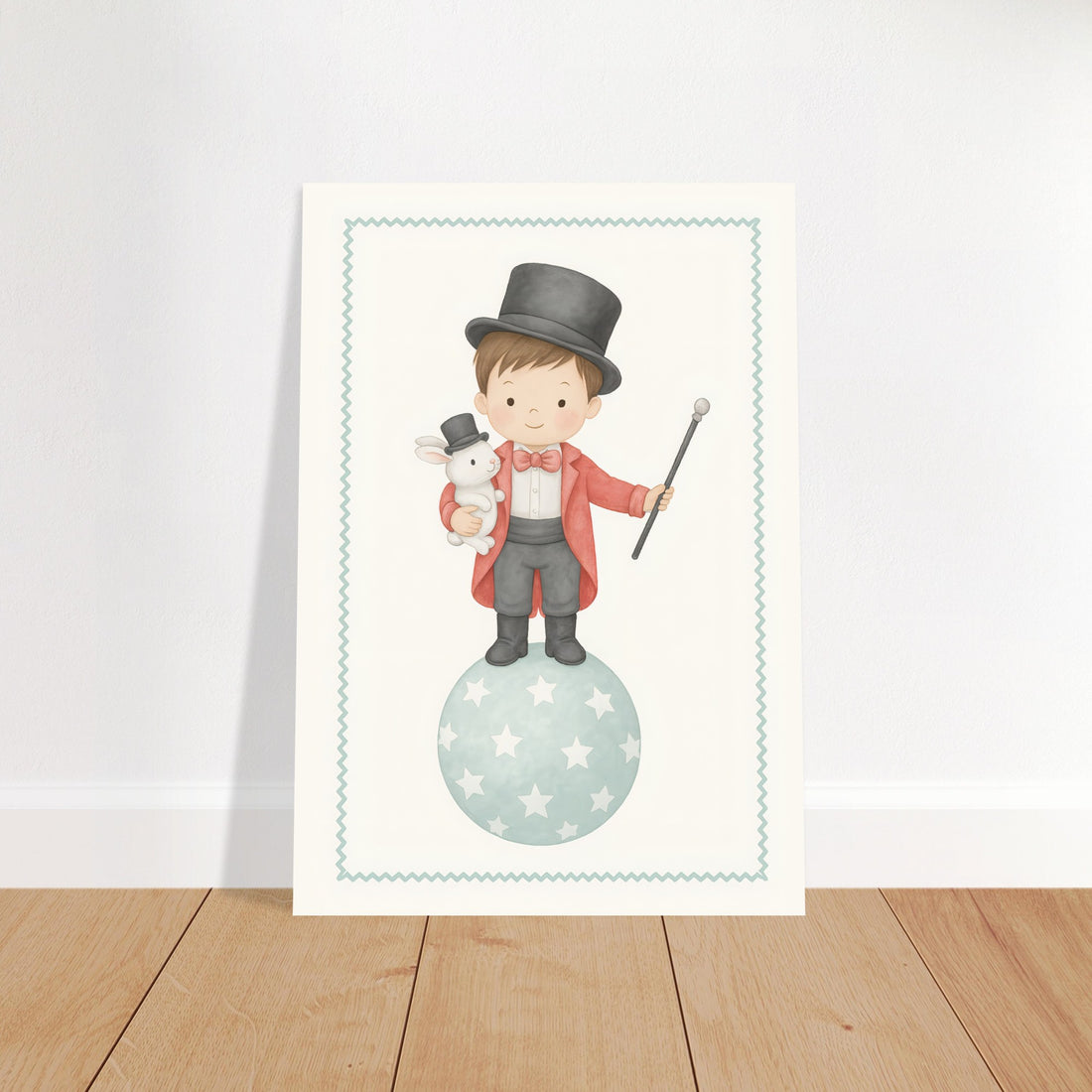 Circus Boy Poster Print - Classic Matte Art for Kids Nursery - Fun & Whimsical Decor Print 70x100 cm 28x40″