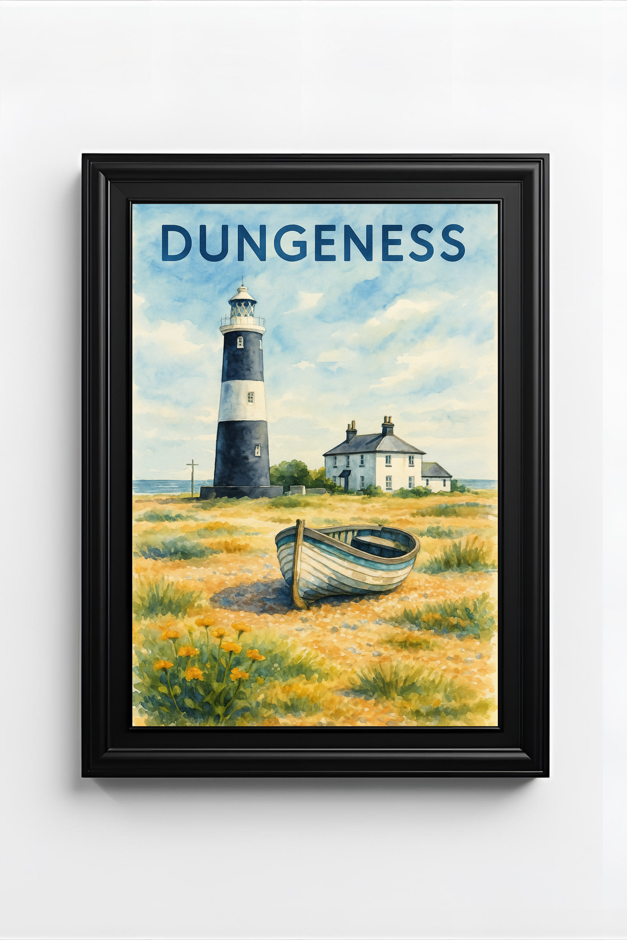 Dungeness Shores: Watercolor Beach Landscape