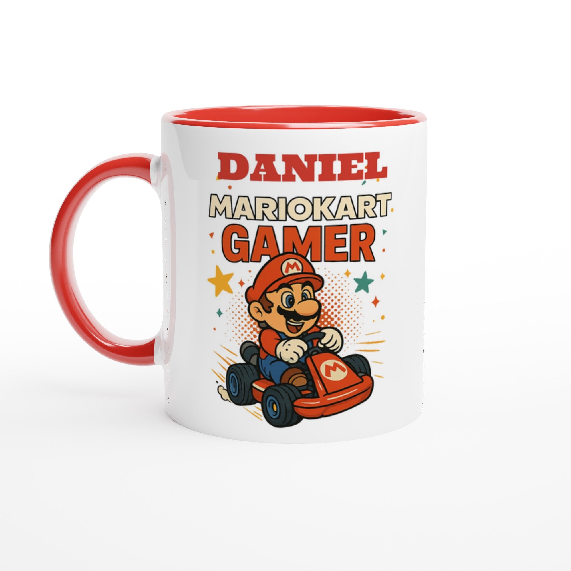 Custom Mario Kart Gamer Mug – Funny Gift for Gamers – 11oz Coffee Cup Ceramic Red
