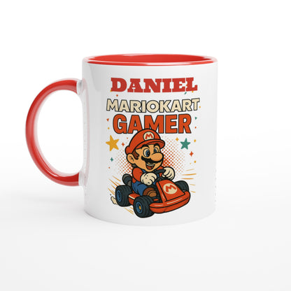 Custom Mario Kart Gamer Mug – Funny Gift for Gamers – 11oz Coffee Cup Ceramic Red