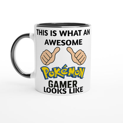 Pokémon Gamer Mug – Funny Gift for Nintendo Fans – This Is What an Awesome Pokémon Gamer Looks Like – 11oz Coffee Cup for Kids &amp; Teens Ceramic Black
