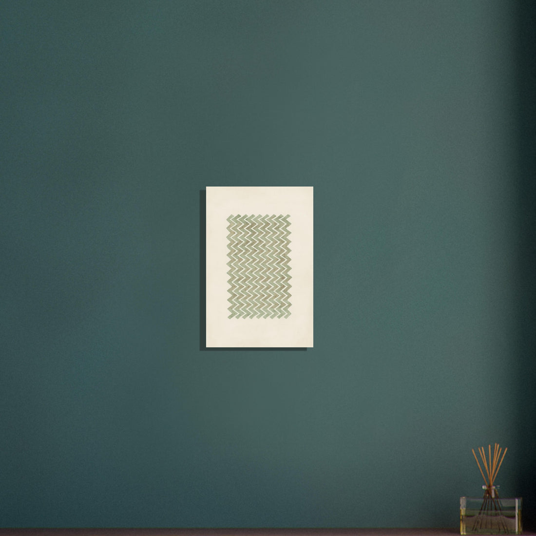 Zigzag Calm – Minimalist Watercolor Pattern Poster (A3 Size | Vertical | Textured Art Print | Wall Art) 30x45 cm 12x18″