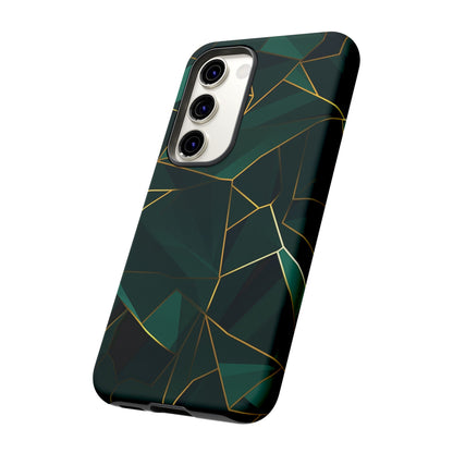 Emerald Veil - Geometric Luxe Phone Case