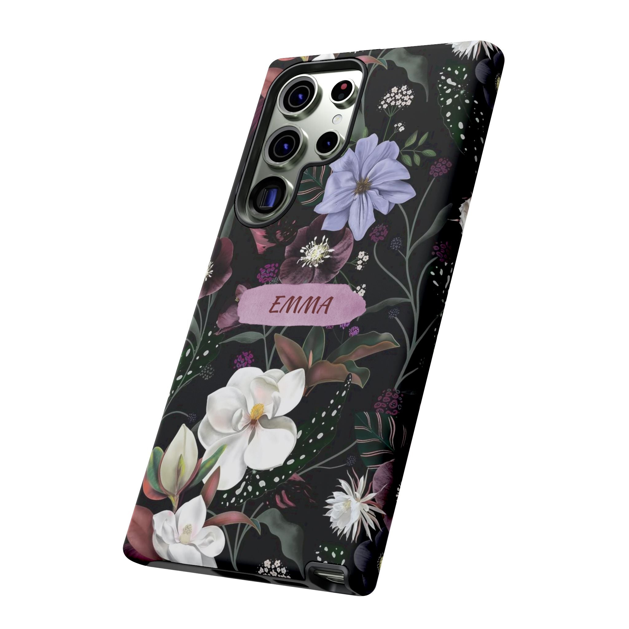 Phone Cases, Personalised Floral Pattern Ultra Plus Pro Cover, iPhone 16, 15, 14, 13+, Samsung Galaxy S23, S22, Custom Case