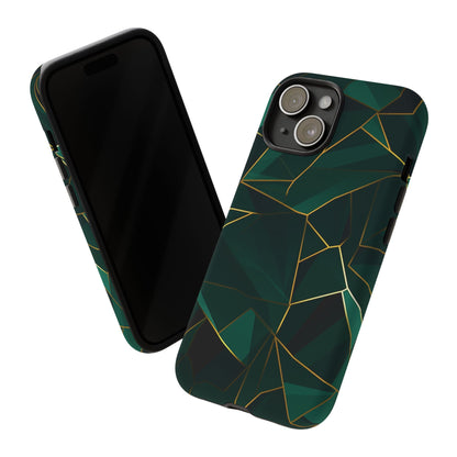 Emerald Veil - Geometric Luxe Phone Case